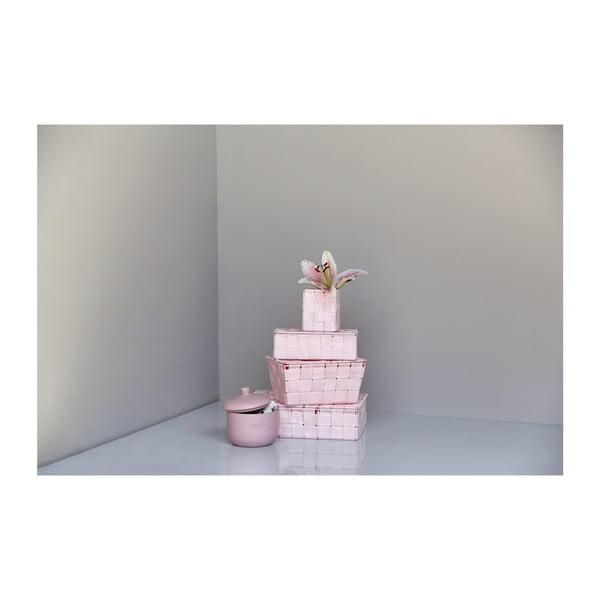 Cestino rosa con coperchio Adria - Wenko-image-4