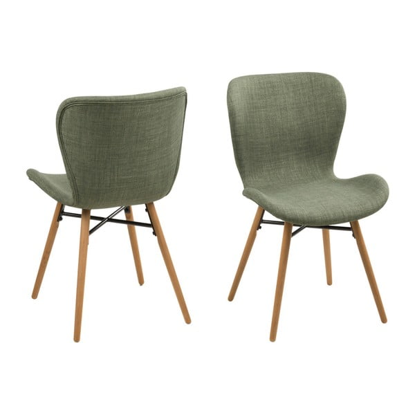 Sada 2 zelených jídelních židlí Actona Batilda