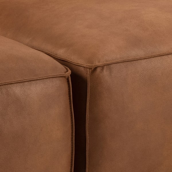 Divano angolare in similpelle marrone cognac (angolo sinistro) Fairfield Kentucky - Bonami Selection-image-1