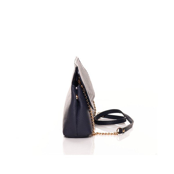 Kožená kabelka Federica Bassi Envelope Navy-image-2