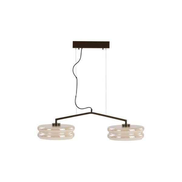 Lampadario marrone/color crema in vetro opale Apelqvist – Jotex