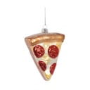 Decorazione per albero di natale in vetro fatta a mano 10 cm Pizza Slice – Sass & Belle