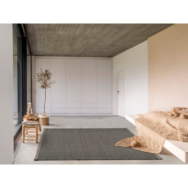Tappeto di lana grigio, 80 x 150 cm Kiran Liso - Universal-image-1
