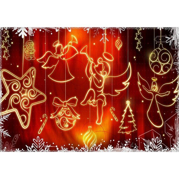 Koberec Vitaus Christmas Period Hanging Shapes, 50 x 80 cm