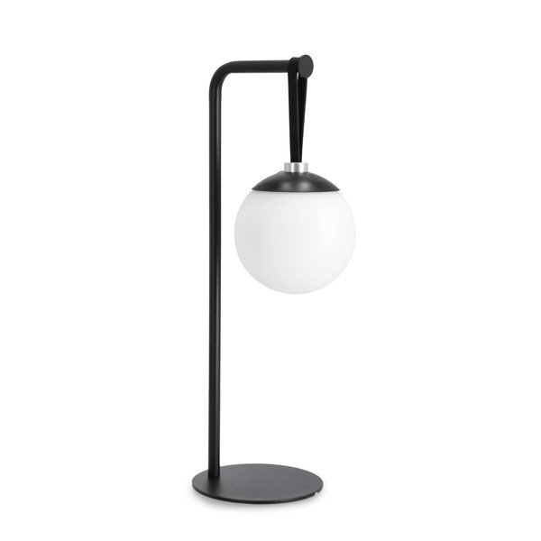 Lampada da tavolo LED nera in alluminio con paralume in plastica con intensità regolabile (altezza totale 40,5 cm) Balmony – Bizzotto