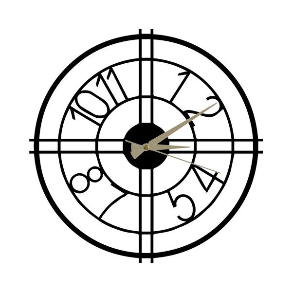 Orologio in metallo Hefaistos, ø 50 cm - Wallity