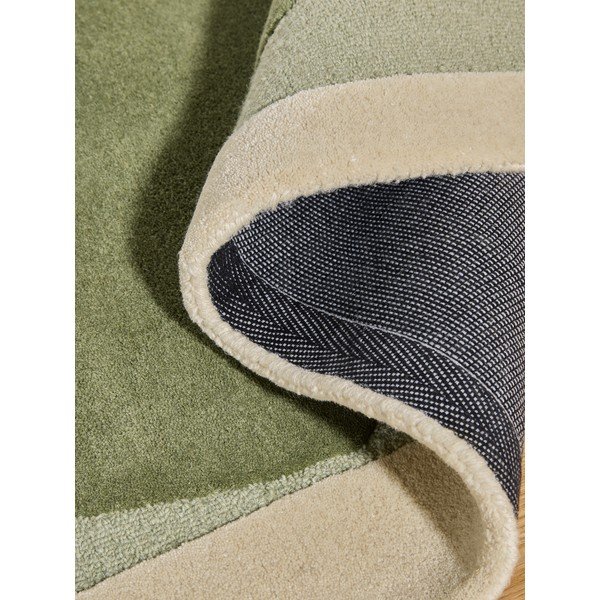 Tappeto verde/beige in lana tessuto a mano 120x170 cm Kinney – MADE-image-3