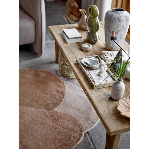 Tappeto in lana marrone 110x140 cm Denton - Bloomingville-image-2