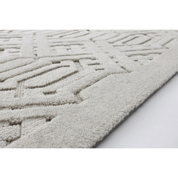 Tappeto in lana grigio chiaro 160x230 cm Dive - Agnella-image-3