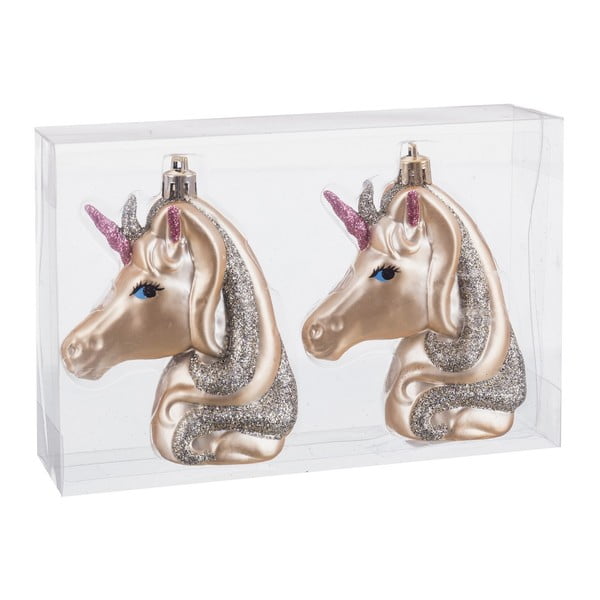 Decorazioni per albero di natale in set 2 pz 10 cm Unicorn – Casa Selección