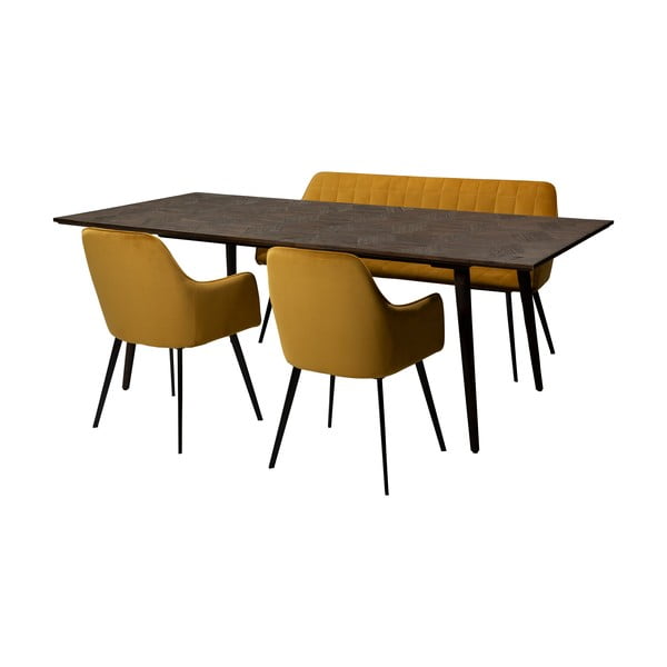 Tavolo da pranzo in olmo decorato 100x220 cm Diamond - DAN-FORM Denmark-image-4