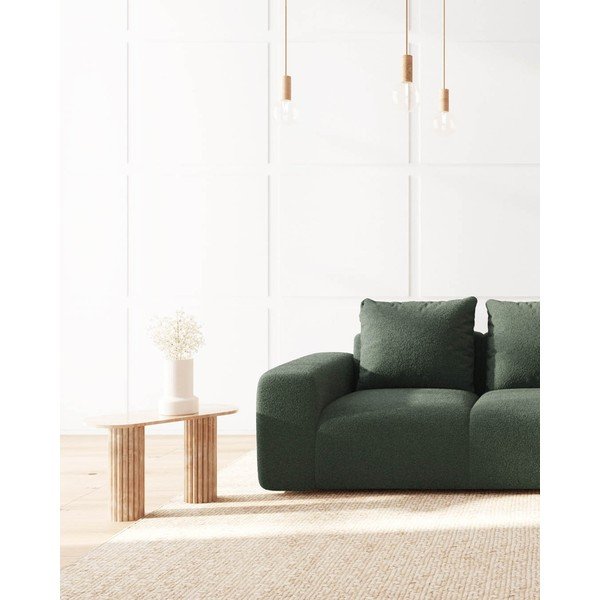 Divano in tessuto bouclé verde 287 cm Feiro - MESONICA-image-4