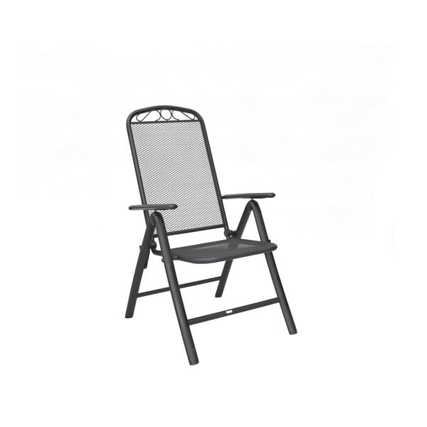 Sedia da giardino in metallo nero - Rojaplast-image-3