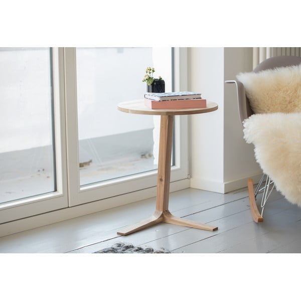 Tavolino rotondo in legno massiccio di acacia ø 40 cm Acina - Wenko-image-3