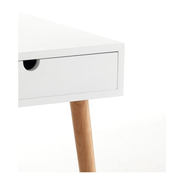 Tavolino bianco con cassetto Turneta Kyra - Tomasucci-image-1