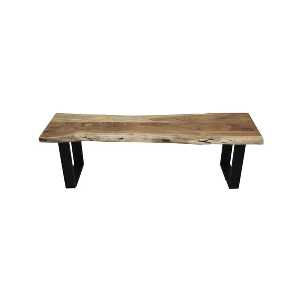 Panchina in legno non trattato e metallo SoHo, lunghezza 150 cm - HSM collection