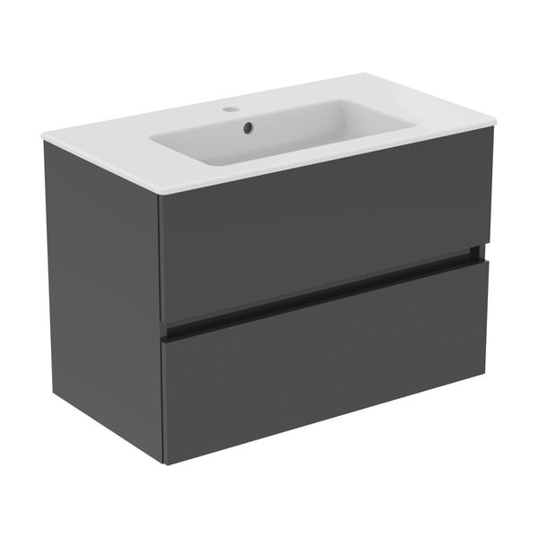 Mobile a sospensione grigio per sottolavabo 80x55 cm Eurovit+ - Ideal Standard-image-3