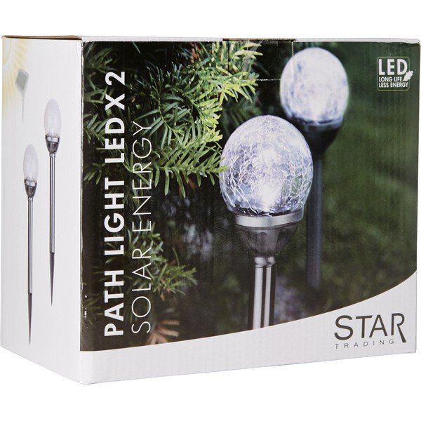Illuminazioni esterne in set LED con alimentazione a pannelli solari con picchetto 2 pz ø 8 cm Balls – Star Trading-image-3