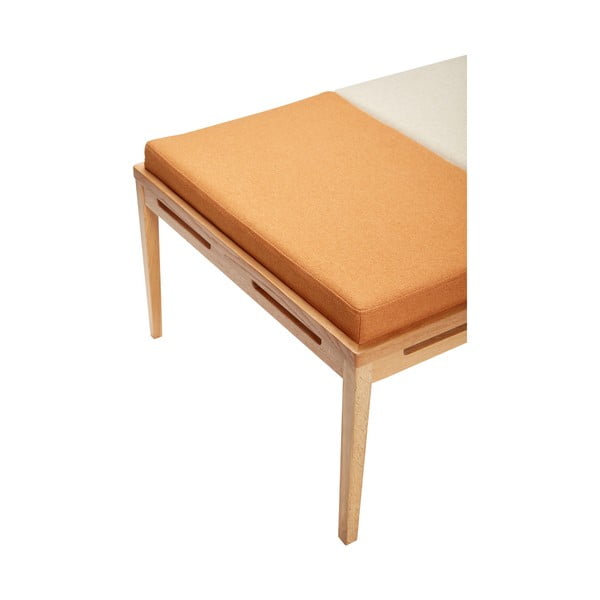 Panca arancione e crema Amber - Hübsch-image-2