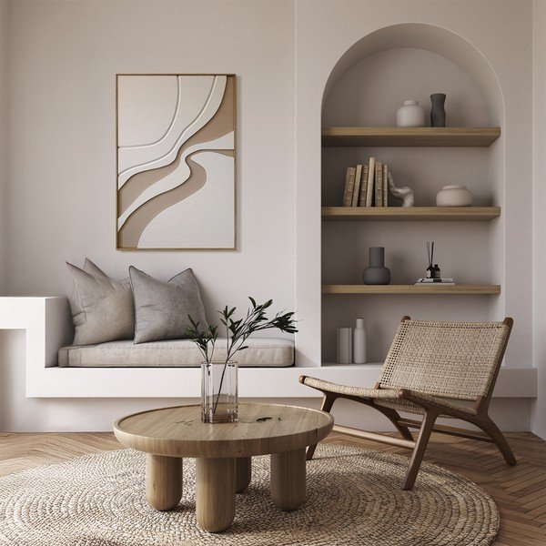 Dipinto stampato con cornice inclusa/fonoassorbente 62x92 cm Static – Styler-image-1
