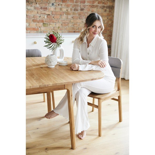 Tavolo da pranzo in legno di quercia di colore naturale 90x160 cm Twig - The Beds-image-1