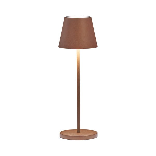 Lampada da tavolo a LED marrone con paralume in metallo (altezza 34 cm) Cosenza - Fischer & Honsel