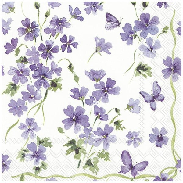 Tovaglioli di carta in set da 20 pezzi Purple Spring - IHR