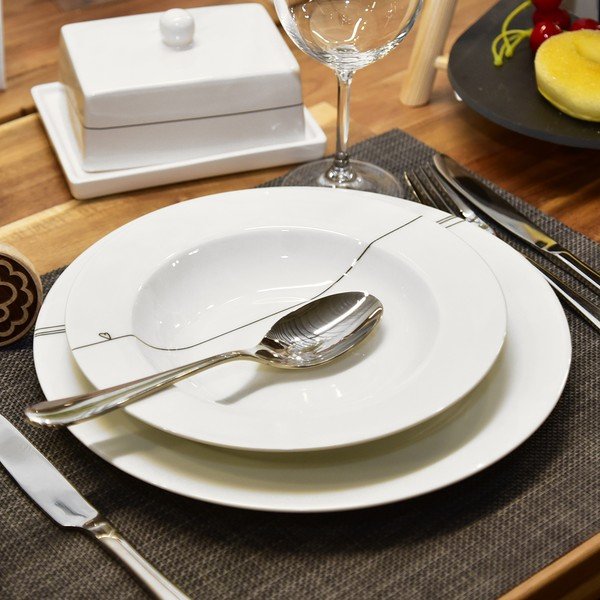 Posate argentate in acciaio inox 24 pz Mirror – Orion-image-1