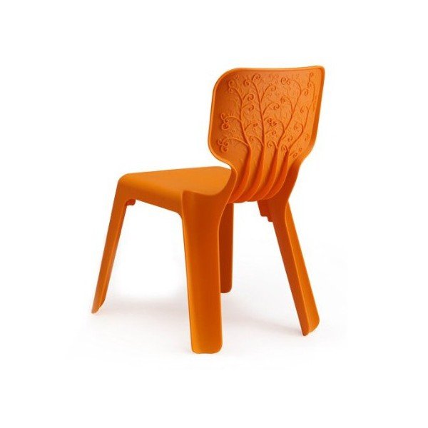 Stohovatelná dětská židle Alma, oranžová