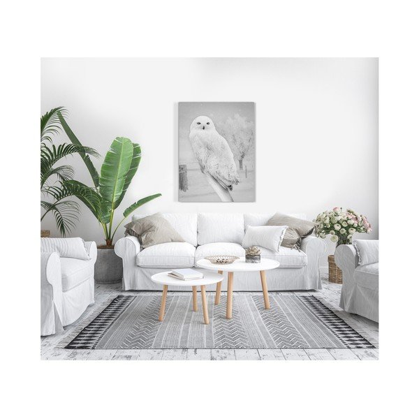 Quadro su tela Gufo nordico, 75 x 100 cm - Styler-image-1