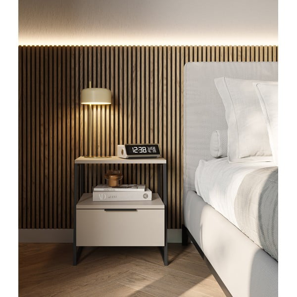 Comodino crema Velia - Marckeric-image-1