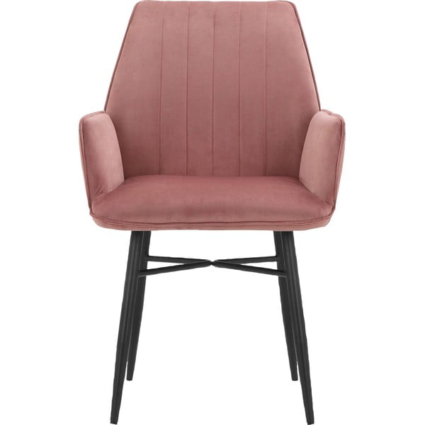 Set di sedie da pranzo rosa chiaro in imbottito 2 pz Anzo – Støraa-image-2