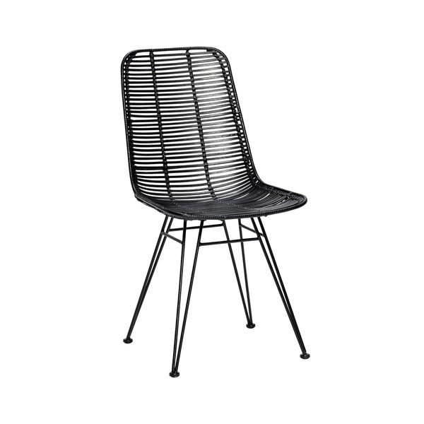 Sedia in rattan nero Bergitte - Hübsch