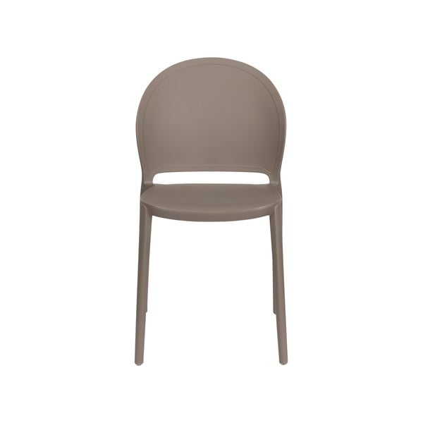 Sedia da giardino in plastica marrone Sjoerd - White Label-image-2