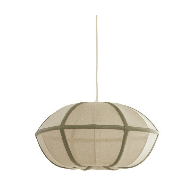 Lampadario color crema con paralume in tessuto Mirelys – Light & Living
