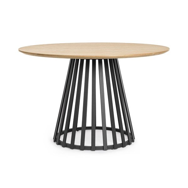 Tavolo da pranzo rotondo con piano effetto frassino ø 120 cm Cillian – Bizzotto