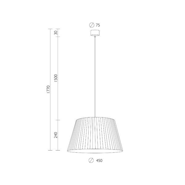 Bílé stropní svítidlo s černým kabelem Sotto Luce Kami, ⌀ 45 cm-image-1