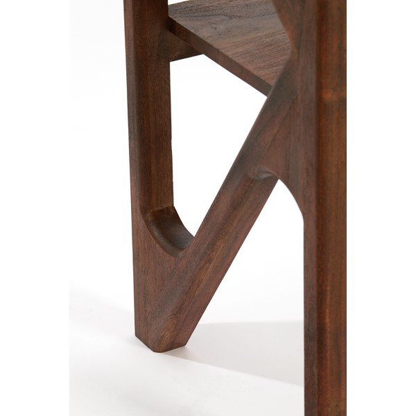 Tavolo consolle di colore naturale con piano in vetro 41x119 cm Yuki – Light & Living-image-4