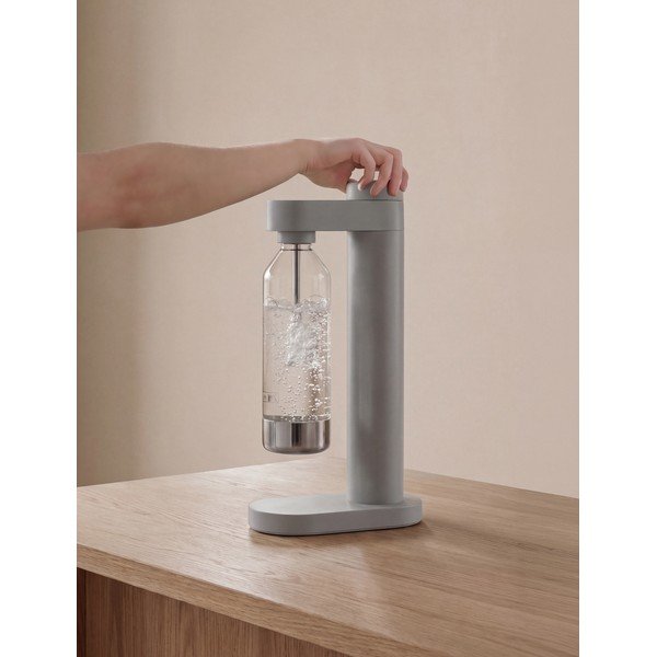 Set per bevande gassate grigia in acciaio inox Brus – Stelton-image-1