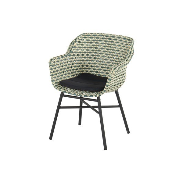 Sedia da esterno verde in rattan artificiale Delphine – Hartman-image-1