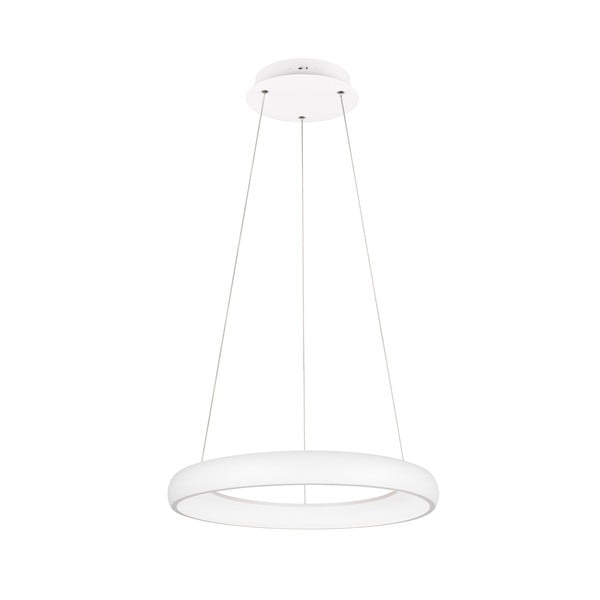 Lampadario bianco a LED dimmerabile con paralume in metallo ø 62 cm Cardona - Trio-image-1