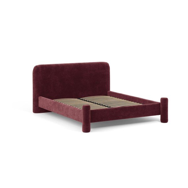 Letto matrimoniale imbottito marrone con rete inclusa 180x200 cm Vera – Micadoni -image-1