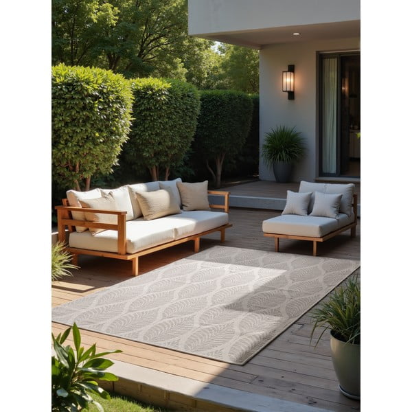 Tappeto da interno/esterno grigio/avorio 120x170 cm Duet Liora – NORTHRUGS-image-1