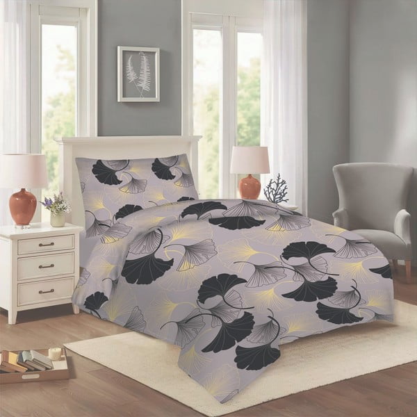 Biancheria da letto singolo in cotone grigio 140x200 cm Jess - Cotton House