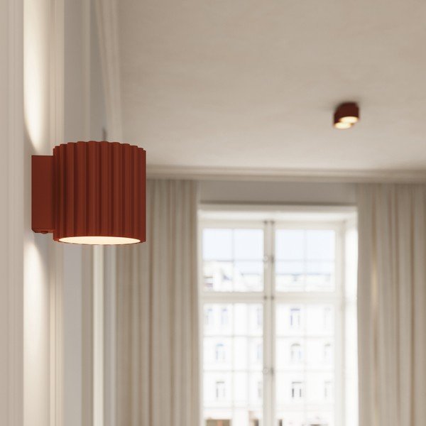 Faretto color terracotta in metallo ø 10 cm Zora – Sollux-image-3
