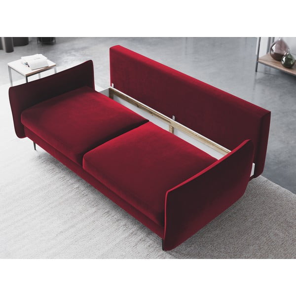 Divano letto rosso con contenitore Vermont - Cosmopolitan Design-image-4