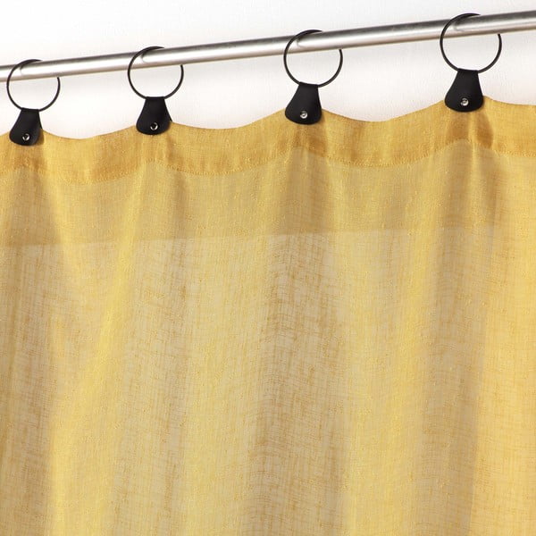 Tenda in voile giallo 140x240 cm Linka - douceur d'intérieur-image-1