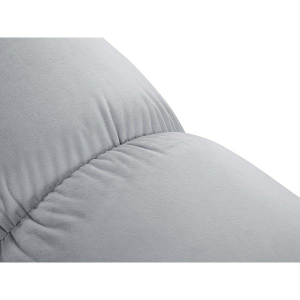 Poggiapiedi in velluto azzurro Bellis - Micadoni Home-image-1