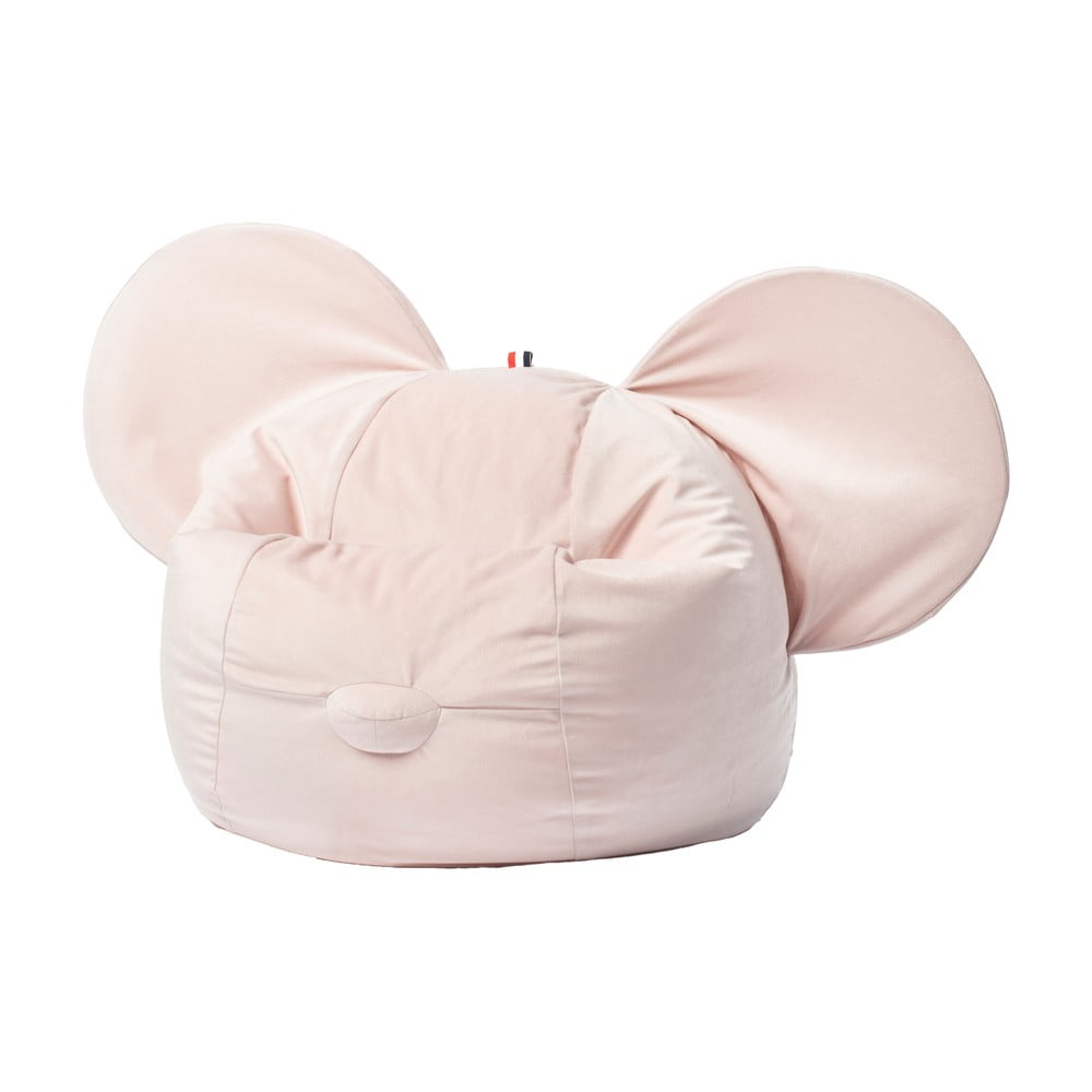 Pouf a sacco per bambini rosa chiaro Ears – The Brooklyn Kids | Pouf a sacco per bambini