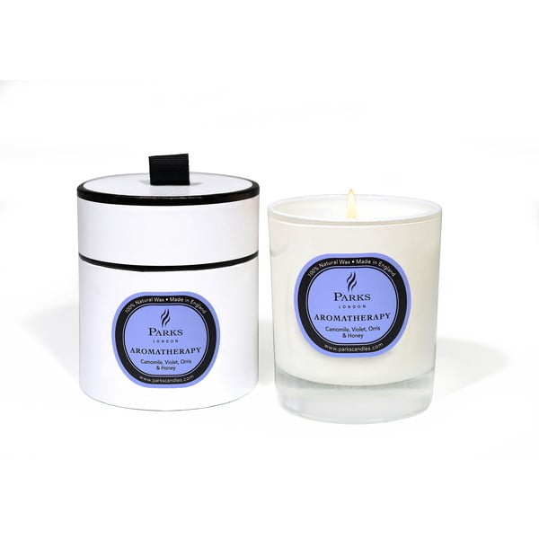 Candela al profumo di violette, camomilla e miele, 50 ore di combustione Camomile, Violet, Orris & Honey - Parks Candles London